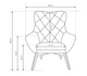 Кресло мягкое Elis Caro Perfect Home Бежевый (меалл/стекловолокно/фанера/ткань Raven 22) - изображение 4