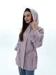 Куртка демисезонная удлиненная с капюшоном женская Favoritti МФ 102032 Тон 57 В-1292 44 Сиреневая (4900000272765) - изображение 4