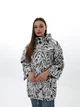 Куртка демисезонная удлиненная с капюшоном женская Favoritti Print Тон 101 В-1292 44 Черная (4900000273113) - изображение 2