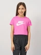Подростковая укороченная футболка-топ для девочки Nike G Nsw Tee Crop Futura DA6925-620 158-170 см Playful Pink/White (196608468868) - изображение 1