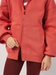 Детская теплая толстовка с капюшоном для девочки Nike G Nsw Club Flc Ovrszd Fz Lbr FD2931-655 XS 122-128 см Adobe/White (196974708087) - изображение 5