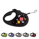 Поводок-рулетка для собак WAUDOG R-leash, рисунок "NASA", XS, до 12 кг, 3 м, светоотражающая черная лента - изображение 2