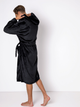 Szlafrok frotte męski Aruelle William bathrobe black XXL Czarny (5904541436203) - obraz 3