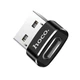 Переходник Hoco UA6 адаптер с USB на Type-C (OTG, для компьютера, ноутбука и др., Type-C, тайпси) - Черный - изображение 1
