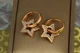 Серьги Xuping Jewelry со съемными звездами из фианитов 2.5 см золотистые - изображение 1