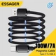 Кабель Магнітний Essager USB to Type-C 100W 7A Black , 1м - зображення 1