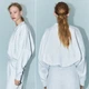 Серый бомбер с начесом - зара zara - L - изображение 4