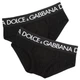Мужские трусы - брифы (слипы) Dolce&Gabbana Brando 3 (EU - S) черные набор из 2 пар M9D69JONN97N0000 - изображение 1