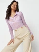 Боді Missguided TJF28572 бузковий квіти 34 - изображение 2