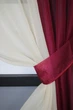 Кухонные шторы 265х170см., VR текстиль. Цвет бордовый с бежевым. Код 017к - изображение 3