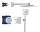 Душова система прихованого монтажу на 3 виходи з термостатом Grohe Grohtherm SmartControl (34864000) - зображення 1