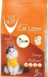 Бентонітовий наповнювач Van Cat Orange для туалету кішок, що комкується, 3-5 мм з ароматом апельсина 5 кг (55446) - зображення 1