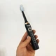 Электрическая зубная щетка Shuke SK-601 аккумуляторная. Ультразвуковая щетка для зубов + 3 насадки. Цвет: черный - изображение 2