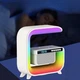 Ночник аккумуляторный RGB G3 с беспроводной зарядкой 15W и Bluetooth колонкой 3W Настольная смарт лампа - изображение 3