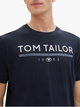 Футболка Tom Tailor T-SHIRT WITH A LOGO PRIN S Темно-синій 1040988-10668 - изображение 3