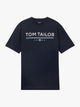 Футболка Tom Tailor T-SHIRT WITH A LOGO PRIN S Темно-синій 1040988-10668 - изображение 5