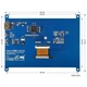 Екран Waveshare 7" 1024x600 LCD IPS Capacitive TS HDMI для PI 3/PI 4/Zero (WAV-11199) - изображение 5