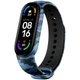 Силиконовый ремешок MRK для фитнес браслета Xiaomi Mi Band 6/5 с рисунком камуфляж черно-синий (mrk3093) - изображение 1