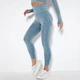Женские Лосины и Леггинсы с эффектом push-up Пуш Ап с Высокой Посадкой Спортивные Бесшовные Однотонные Голубой S (70063) - изображение 1