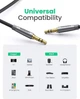 Кабель аудіо Ugreen 3.5 мм Hi-Fi професійний AUX 1 м Grey (AV150) - зображення 2