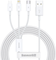 Kabel Baseus Superior Data micro-USB - Lightning - USB Type-C 1.2 m White (P10320105221-00) - obraz 1