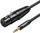 Kabel Ugreen mini-jack 3.5 mm - XLR 1 m Black (6957303827633) - obraz 1