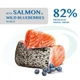 Консервированный корм Optimeal Adult Cats Sterilised Salmon & Blueberries in jelly – влажный корм с лососем и черникой в желе для стерилизованных и кастрированных кошек 85 г (B2712102) x12 шт. - изображение 2