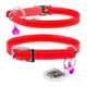 Ошейники, поводки, шлейки Collar WAUDOG Glamour Ошейник для кошек кожаный с QR паспортом, красный XXS2 (z32483) - изображение 1