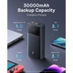 Зовнішній акумулятор повербанк Power bank Baseus Star-Lord Digital Display 30000mAh 2USB/Type-C, PD/QC, 65W/3A P10022908113-00 - зображення 5