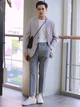 Пиджак мужской Uniqlo 904704172 M Серый (1159779394) - изображение 2