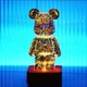 Медведь Bearbicks декоративный стеклянный ночник, Декоративный ночник с серебристым мишкой, 3D лампа - изображение 1