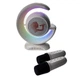 Портативная колонка с микрофонами YS-110 Bluetooth LED белый - изображение 1