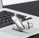 USB 3.0 + USB Type-C 2 в 1 OTG Флешка Брелок DM PD098 256Gb Metal Silver - изображение 6