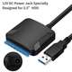 Адаптер перехідник Shuole E36 SATA-USB3.0 для HDD 3.5"/2.5" з блоком живлення, Кабель-перехідник для жорсткого диска (ADP35/25) - зображення 5