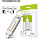 Флешка металлическая 2в1 128ГБ USB-Lightning для Apple iPhone, iPad, компьютера MICRODRIVE A1 128GB Серебро - изображение 2