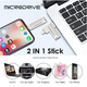 Флешка металлическая 2в1 128ГБ USB-Lightning для Apple iPhone, iPad, компьютера MICRODRIVE A1 128GB Серебро - изображение 7