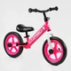 Дитячий беговел велобіг Corso Sprint JR-01309 сталева рама колесо 12" EVA піна Рожевий - изображение 1