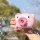 Фотоаппарат генератор для мыльных пузырей Bubble Camera Свинка на шнурке, розовый (UUU-876) - изображение 2