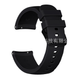 Силиконовый ремешок Half Strips 20 мм для Amazfit Bip Lite S U/ GTS 2 3 4 Mini / GTR (42 mm) / 2, Samsung Galaxy Watch / Active 2 (40 mm) / Gear S4 (42 mm), Huawei GT2 (42 mm) рифленый Черный 2100P - изображение 1