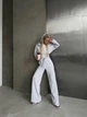 Женский спортивный костюм Le'Katrin 5507-1M Светло-серый - изображение 5
