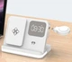 Беспроводная зарядная док-станция VIKEFON для смартфонов / наушников / Apple Watch с подсветкой, белая (78504569) - изображение 3