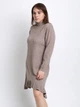 Сукня жіноча бежеве комір стійка 8043-1 ONE SIZE - зображення 5
