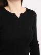 Светр жіночий чорний тонкий прямий з кишенею 312-42-2 ONE SIZE - зображення 8