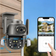 Камера наружная поворотная уличная двойная WIFI DOUL CAM Q-821 FULL-HD 4Mp Ночная сьемка Черная - изображение 3