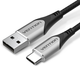 Кабель Vention USB to Type-C QC 3.0 3 A 3 м в обплетенні чорний (CODHI) - зображення 1