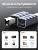 Переходник Ugreen USB C на USB B Printer для принтера, жесткого диска, док станции, факса Grey (US382) 20120 - изображение 4