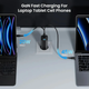 Сетевое зарядное устройство ASOMETECH GaN 65W 1USB+2Type-C Fast Charger Black - изображение 5