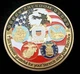 Сувенирная монета пяти армий США с головой орла в пластиковой прозрачной коробке/чехле (530284940) Золото - изображение 4