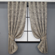 Комплект коротких штор VR-Textil Жаккард Sultan YL № 1208ш Бежево-сірий 130х170 см 2 шт (35-0009) - зображення 1