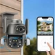 Камера наружная поворотная уличная двойная WIFI DOUL CAM Q-821 FULL-HD 4Mp до 128 Гб Ночная сьемка - изображение 1